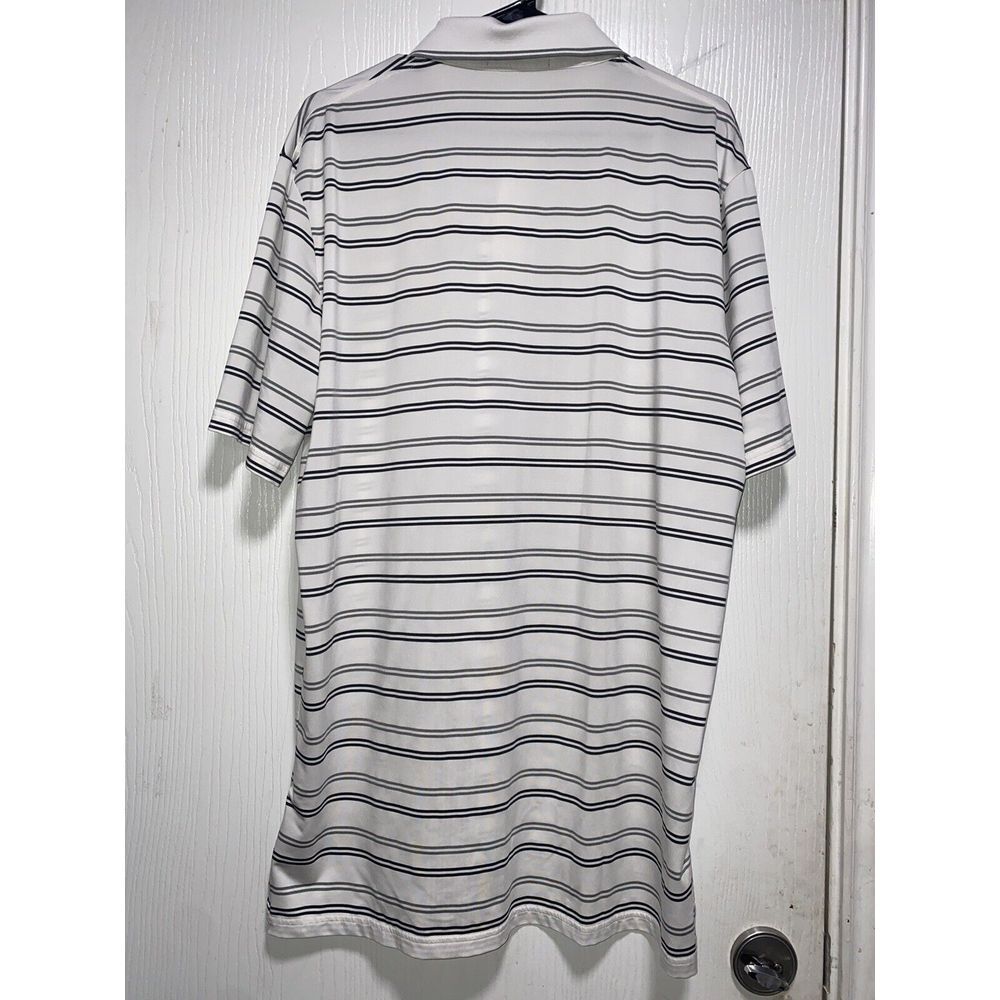 RLX Ralph Lauren Polo‎ Shirt Mens Large Black Gray Golf Striped - Picture 3 of 3